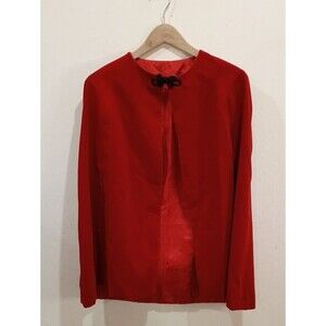Red Velvety Cape, OS - Vintage 70s!